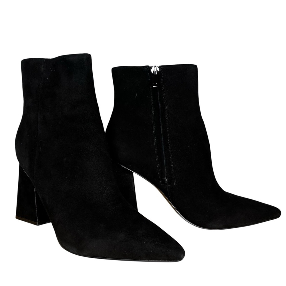 Marc Fisher Kulika  Black Suede Pointed Heeled Bootie NWT Size 8.5